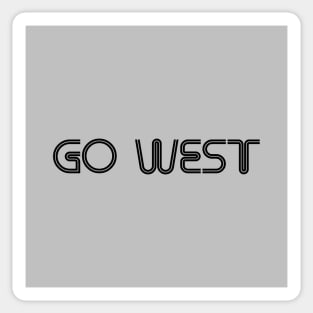 Go West, black Sticker